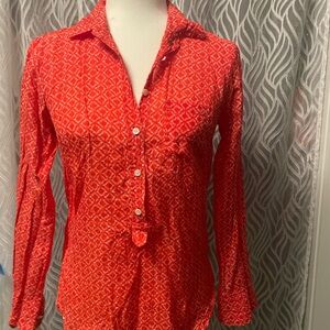 J. Crew Red Diamond Button Down Shirt